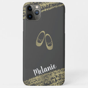 Verfijnde Folie Gouden Randen Ballerina Danser iPhone 11 Pro Max Hoesje