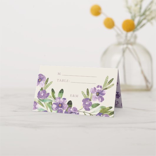 Verfijnde klassieke Violet Floral Wedding (Voorkant)