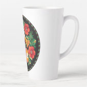 Verfijnde kunstvogels bloemen mooi decor latte mok (Rechts)