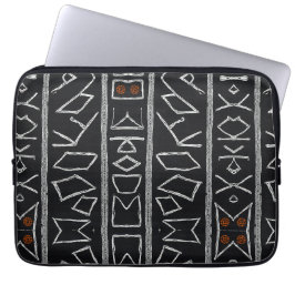 Verfijnde Luxe Afrikaanse Caribische Mudcloth Laptop Sleeve