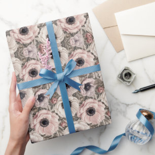 Verfijnde Luxe Anemone Bloesem Kunst Cadeaupapier