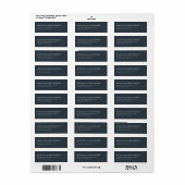 Verfijnde marine typografie etiket (Full Sheet)