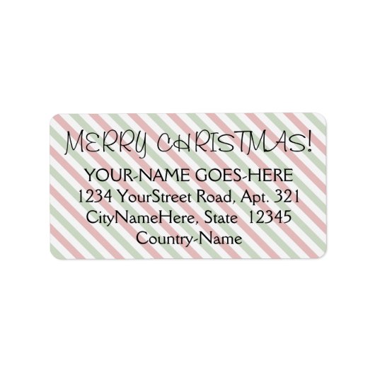 Verfijnde "MERRY CHRISTMAS!" Adreslabel Etiket (Voorkant)