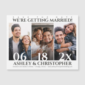 Verfijnde minimalistische foto Bewaar de datummagn