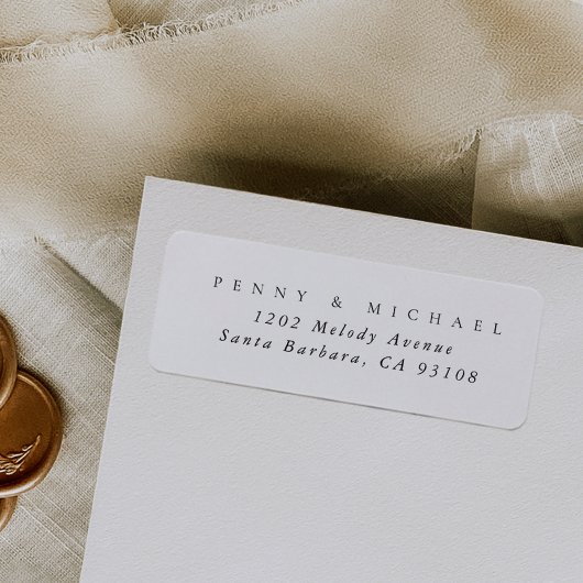 Verfijnde Moderne Zwart op Wit het Adres van de Te Etiket