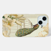 Verfijnde Peacock birdCage Lily Case-Mate iPhone Case (Achterkant (horizontaal))