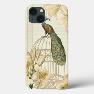 Verfijnde  Peacock birdCage Lily iPhone 13 Hoesje