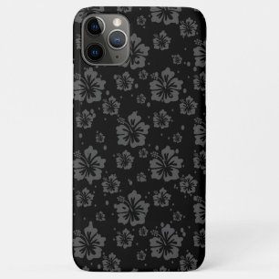 Verfijnde Plain Black Muted Floral iPhone 11 Pro Max Hoesje