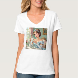 Verfijnde prinses met kroon elegante jurk