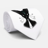 Verfijnde Punk kat Stropdas (Opgerold)