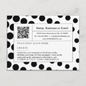 verfijnde QR-code: zwart-witte halftone Uitnodiging Briefkaart (Voorkant)