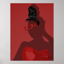 Verfijnde Rode Illustratie van Vrouw Holle Kunst