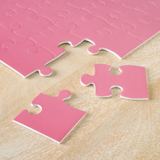 Verfijnde Roze Ombre Gradiënt & Uw Initiaal Legpuzzel (Zijkant)