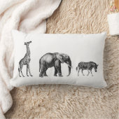 Verfijnde Safari, Giraffe, olifant, Zebra Kussen (Deken)