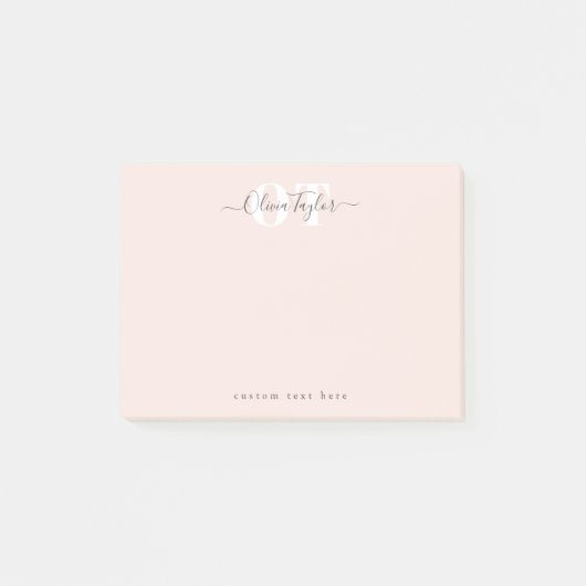 Verfijnde schrijfbenodigdheden voor Blush Modern S Post-it® Notes (Voorkant)