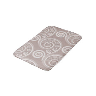 Verfijnde Silver-Grey Fern Leaves Bath Mat