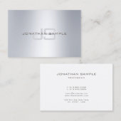 Verfijnde Silver-monitor, stijlvol, luxe Visitekaartje (Voorkant / Achterkant)