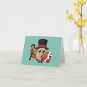 Verfijnde Uil met Hart Chocolade Doos | Voeg tekst Kaart (Gele Bloem)