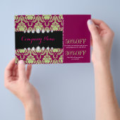 Verfijnde vrouwelijke mode fuchsia damast flyer (Hand)