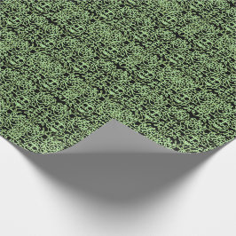 Verfijnde zirels | zwart en groen  cadeaupapier
