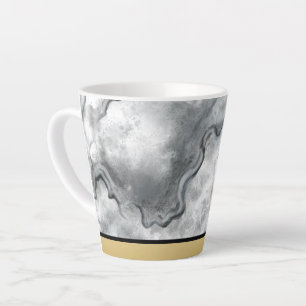 Verfijnde Zwarte Marmeren Koffiekop Latte Mok