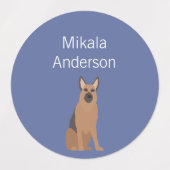 Verfkeurmerk van herdershond labels (Design 1)