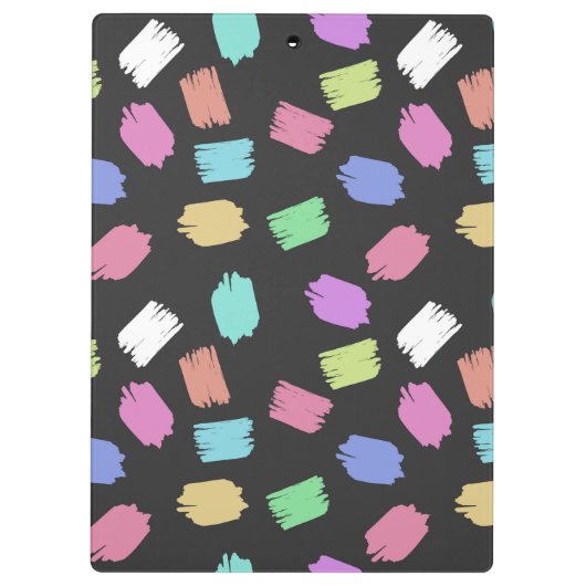 verfkwast, kleurrijke penseelstreken, Jouw naam Klembord (Achterkant)