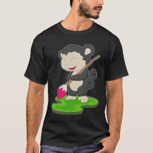 Verfkwast Schilderen van Aap T-shirt