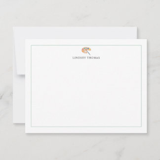Verfpalet groene rand gepersonaliseerd schrijfpapi notitiekaartje