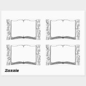 Verfraaide boek Sticker Bookplate (Vel)