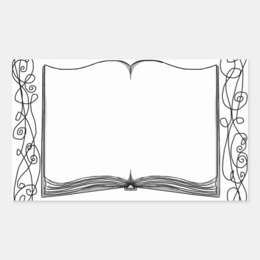 Verfraaide boek Sticker Bookplate (Voorkant)