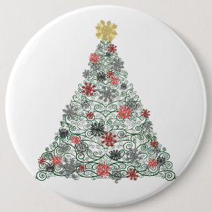 Verfraaide de Boom van Swirly Ronde Button 6,0 Cm