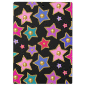 VERFRAAIDE kleine sterren Klembord (Achterkant)