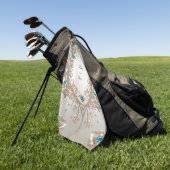 Verfraaien Gold Blue Stones Golf Handdoek (Groen)