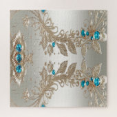 Verfraaien Gold Blue Stones Jigsaw Puzzel (Horizontaal)