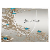 Verfraaien Gouden Blauwe Stenen Cadeautas (Achterkant)