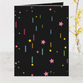 Verfris hun dag! Gepersonaliseerde Confetti verjaa Kaart (Gele Bloem)