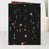 Verfris hun dag! Gepersonaliseerde Confetti verjaa Kaart (Achterkant)