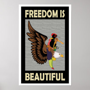 Verfrissende kleurrijke vliegende vogels poster