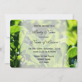 Verfrissende lente, zomergroen verlaat alle feest kaart
