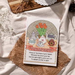 Verfrissende theepotten Verjaardag Kaart