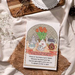 Verfrissende theepotten vriendschap Kaart