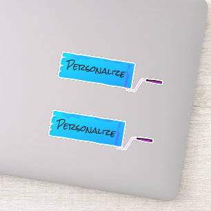 Verfrol natte verf blauw sticker