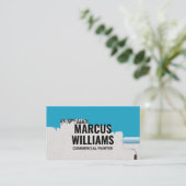 Verfroller | Geverfde muur met graffiti Visitekaartje (Staand voorkant)