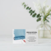 Verfroller | Huisschilder | Blauwe Verf Visitekaartje (Staand voorkant)