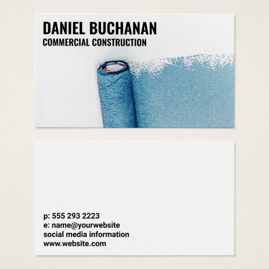 Verfroller Tool | Geverfde Muur Visitekaartje (Voorkant /achterkant)