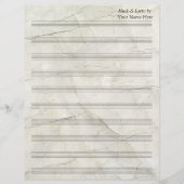 Verfrommeld Papier Blank Bladmuziek 10 Stave (Voorkant)