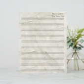 Verfrommeld Papier Blank Bladmuziek 10 Stave (Staand voorkant)