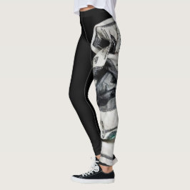 Verfrommelde Cash Streetwear Geld Print Leggings
