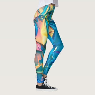 Verfrommelde regenboog Leggings